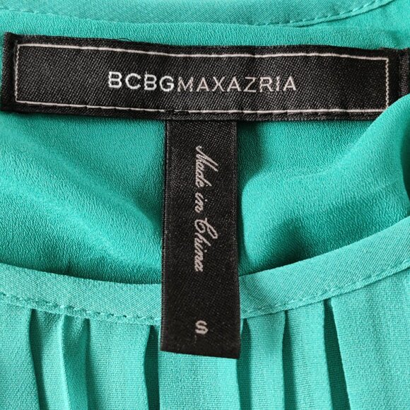 BCBG MaxAzria Zariah SZ-S Cocktail Party Midi Pleated Chiffon Dress - Picture 7 of 13